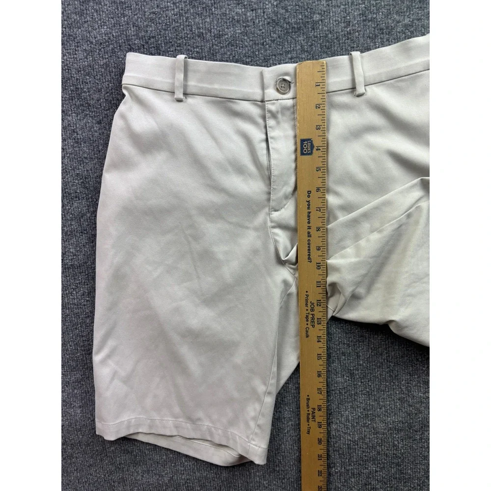 Nike Golf Shorts Mens 32 Beige Dri-FIT Flat Front Performance Khaki